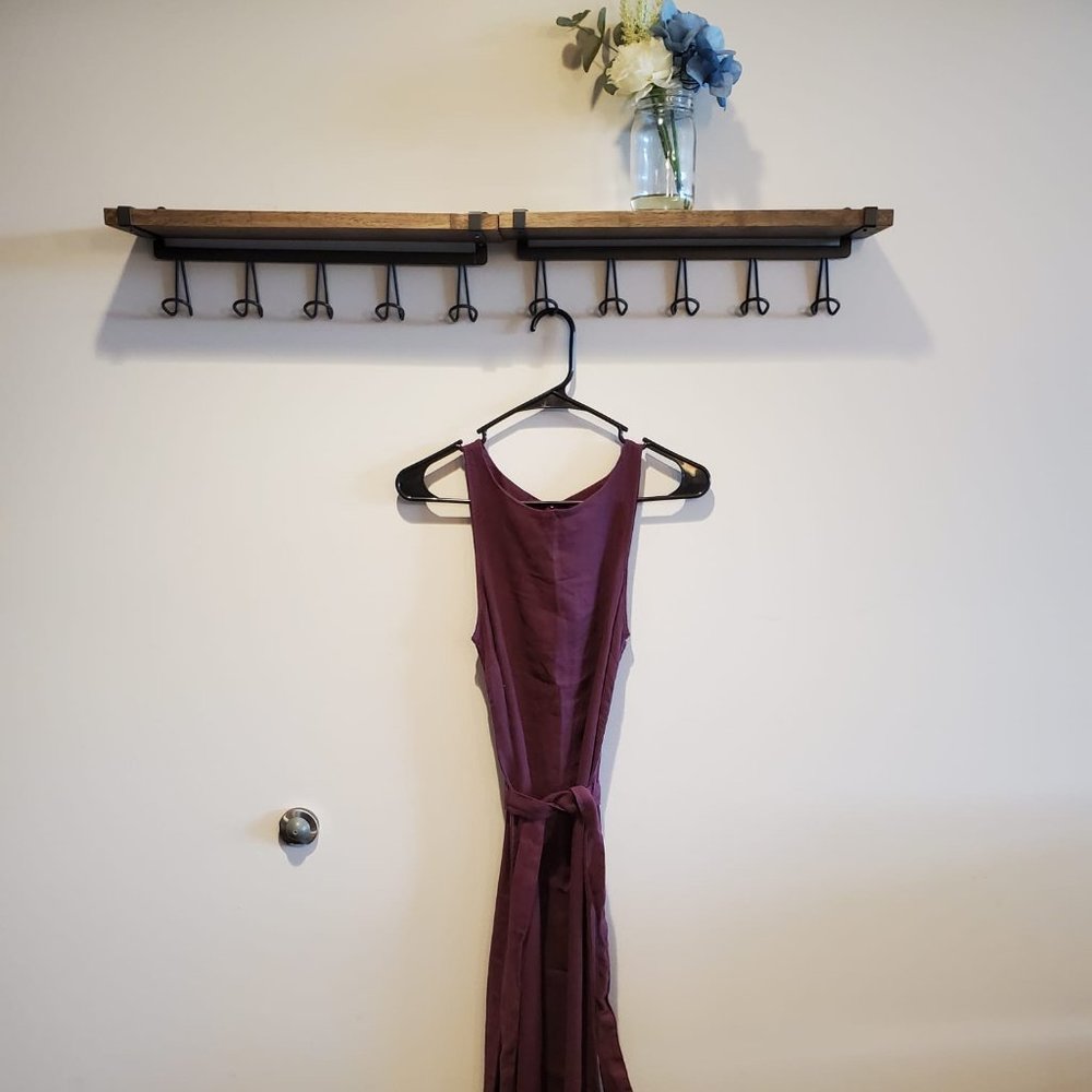 Monoprix Femme Linen Dress Purple / Aubergine